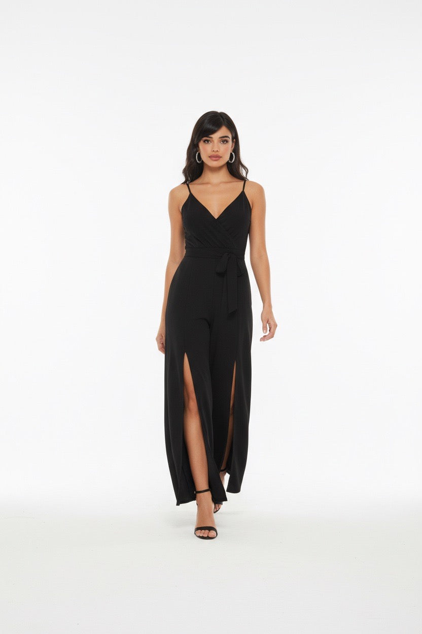 Slit leg jumpsuit