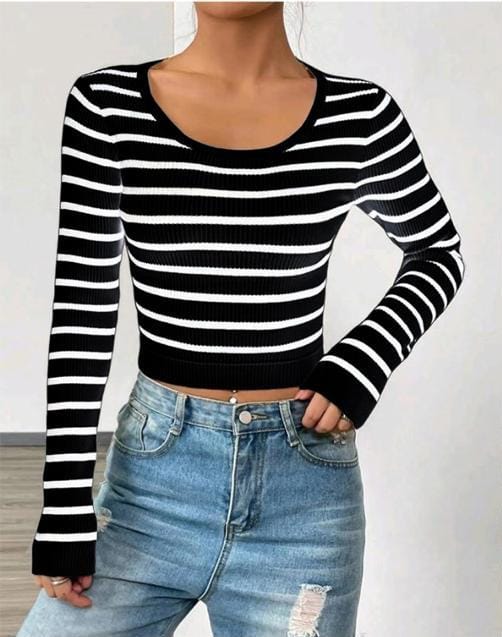 horizontal stripe top