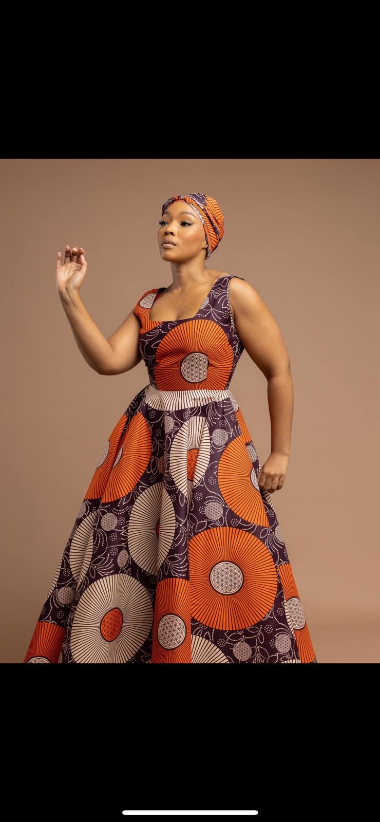 African print maxi dress