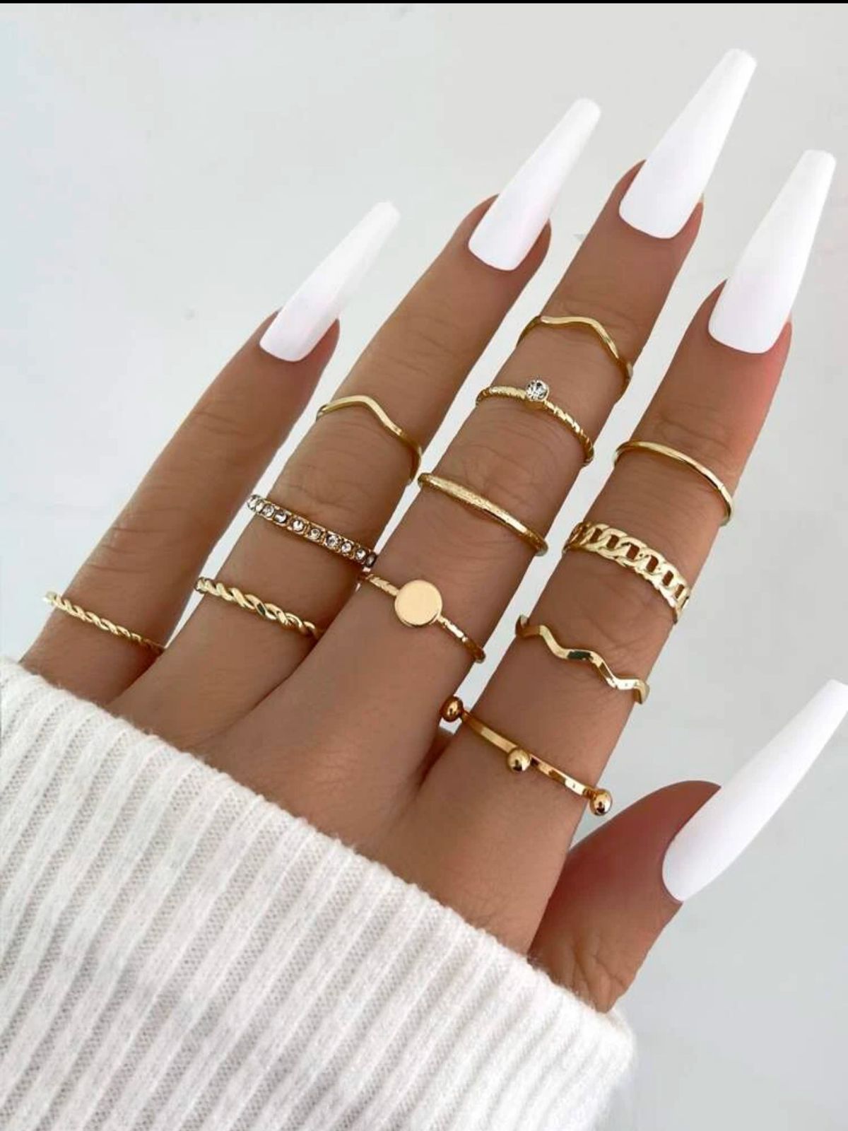 12pcs Round Decor Ring