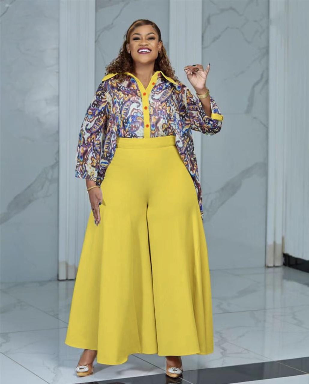 Flare pants & Blouse set