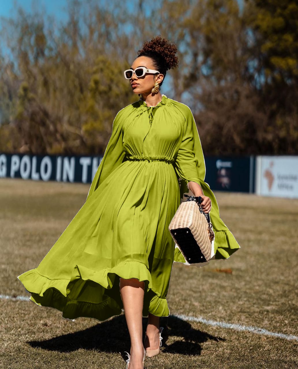 Balloon sleeved Relaxed Dress