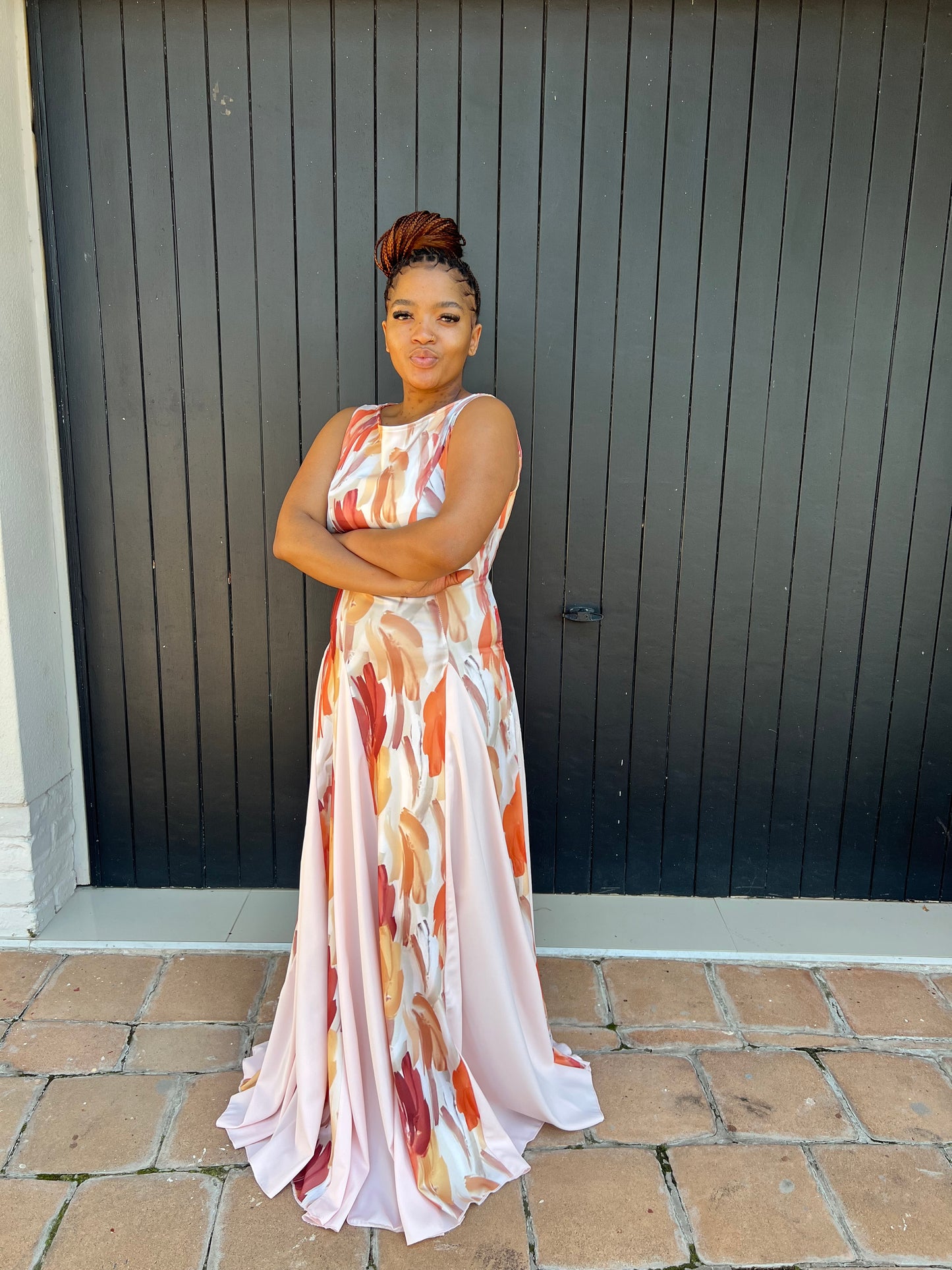 flowy colorful paint dress