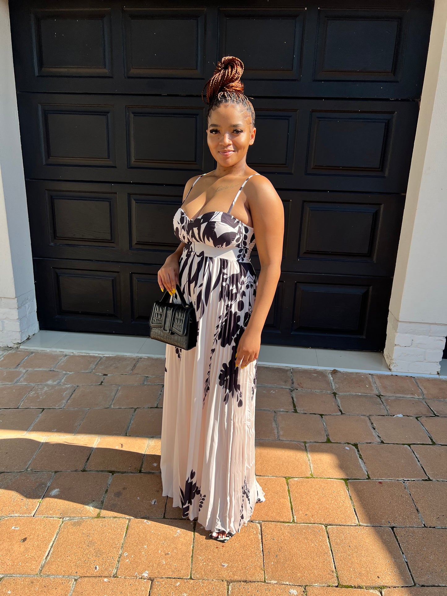 Floral open front dress
