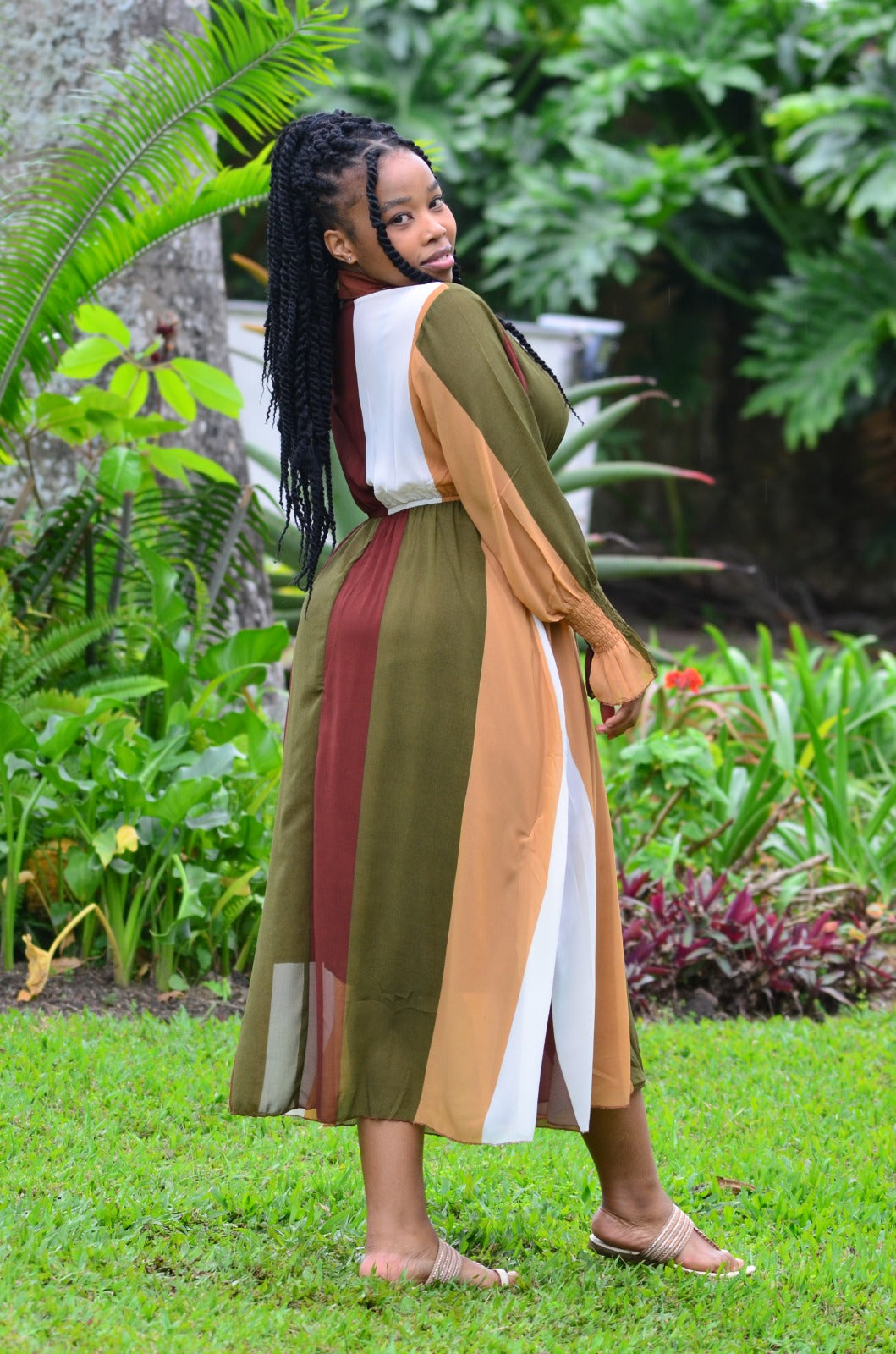 3 toned inner lined dress