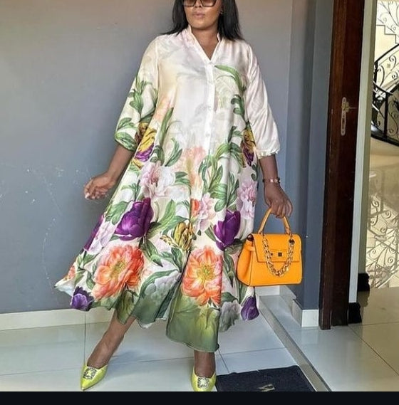Relaxed Floral Dress