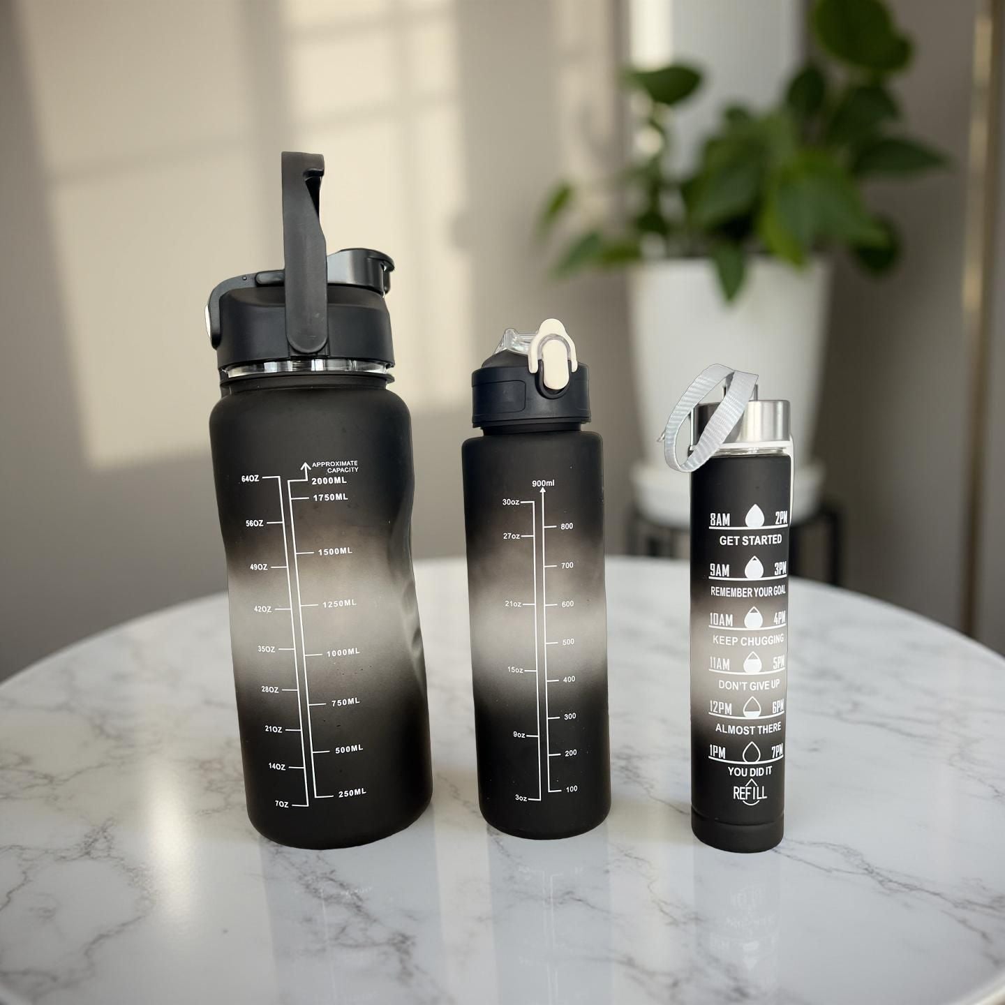3pcs motivational water bottles