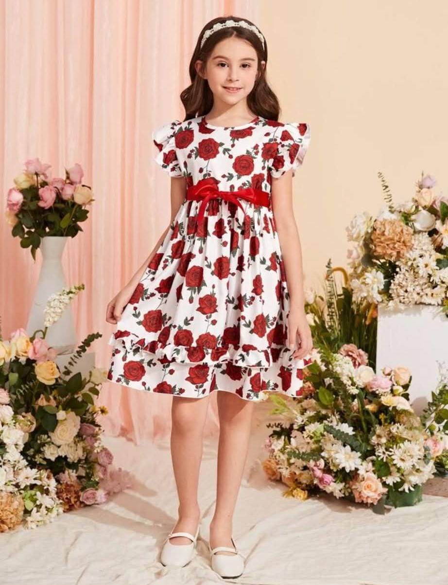 red rose dress