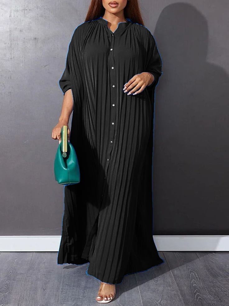 Pleated Chiffon Dress