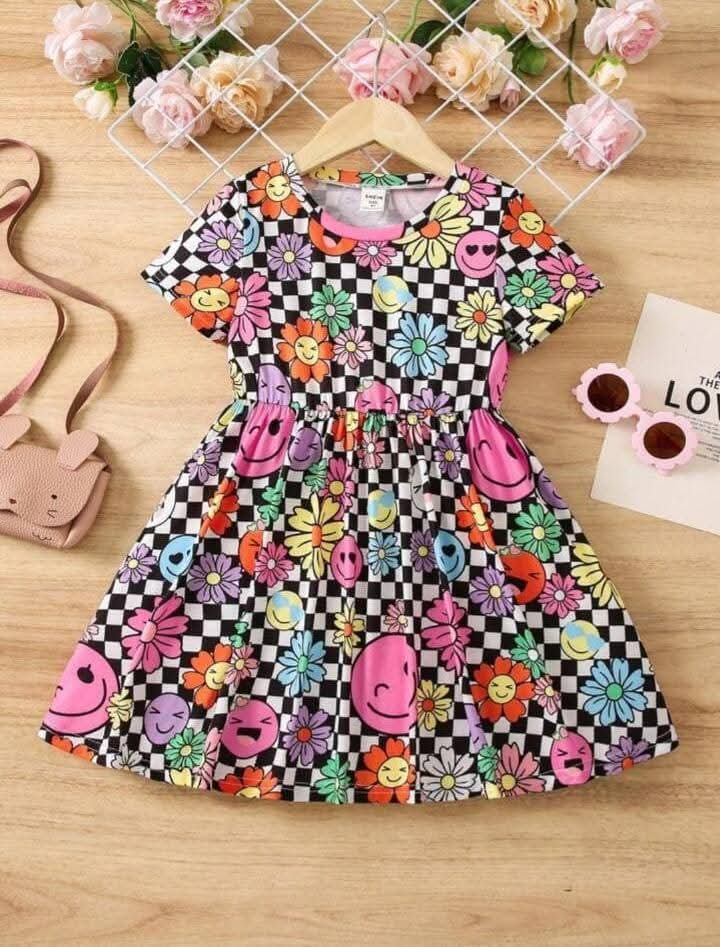 colourful smiley dress