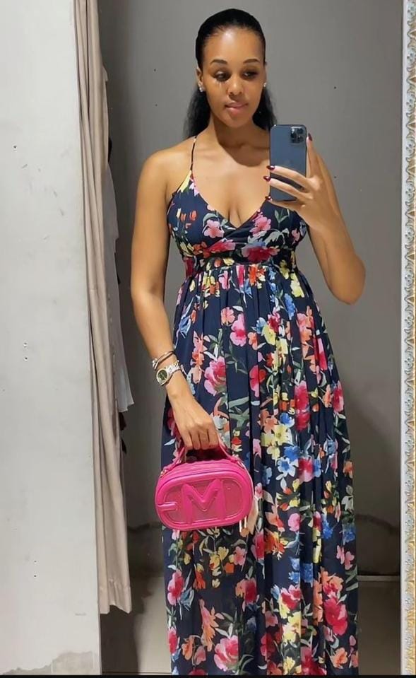 Floral strap dress
