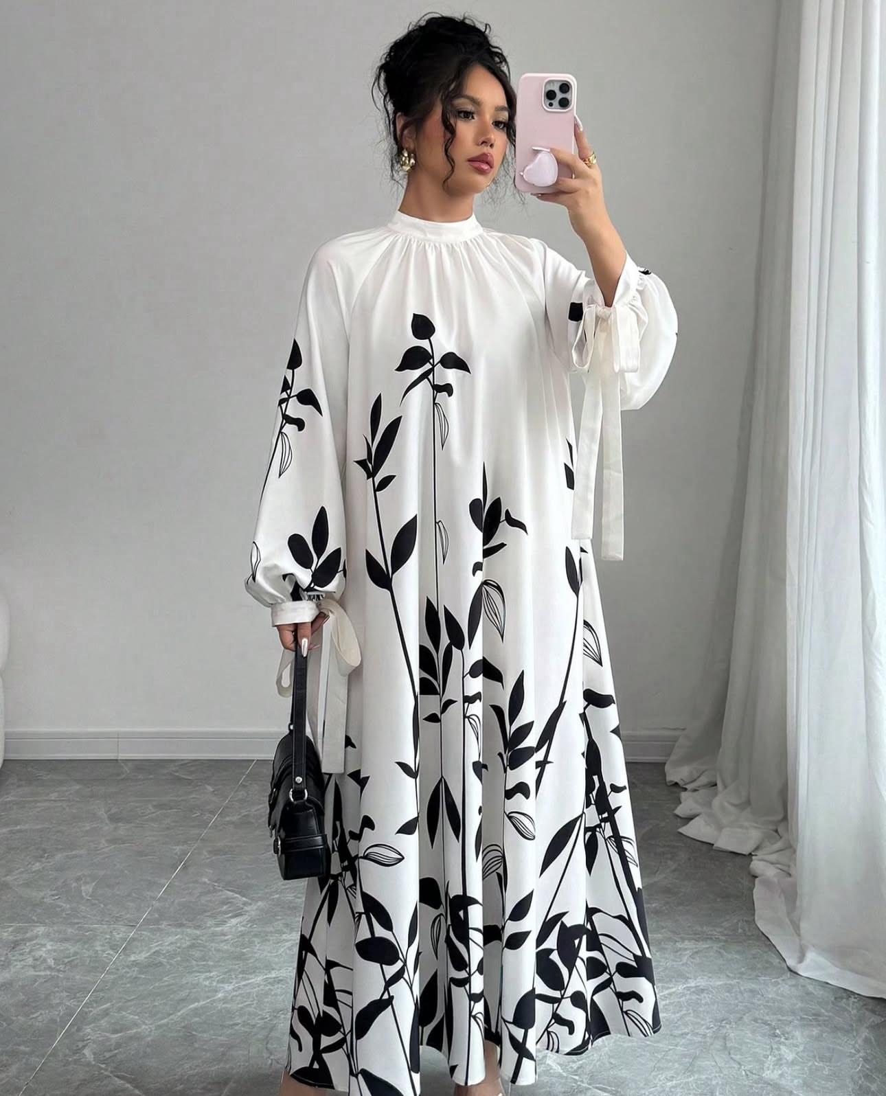 floral open flare dress