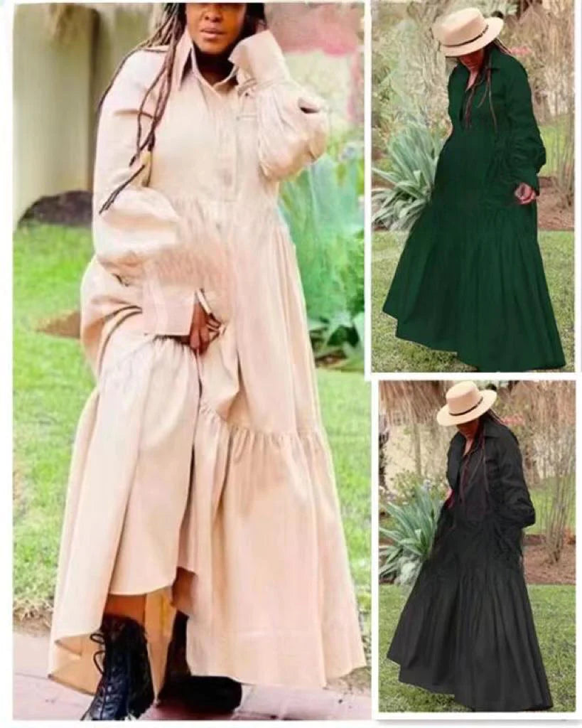 Long sleeve flowy dress hotsell