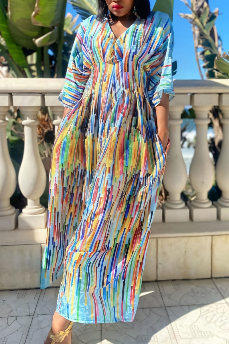 colourful flare jumpsuit