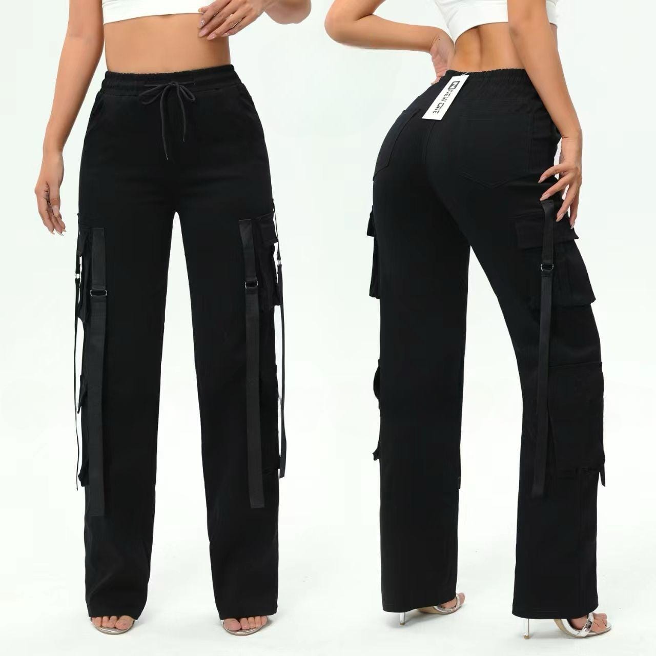 Sides pockets wide leg pants