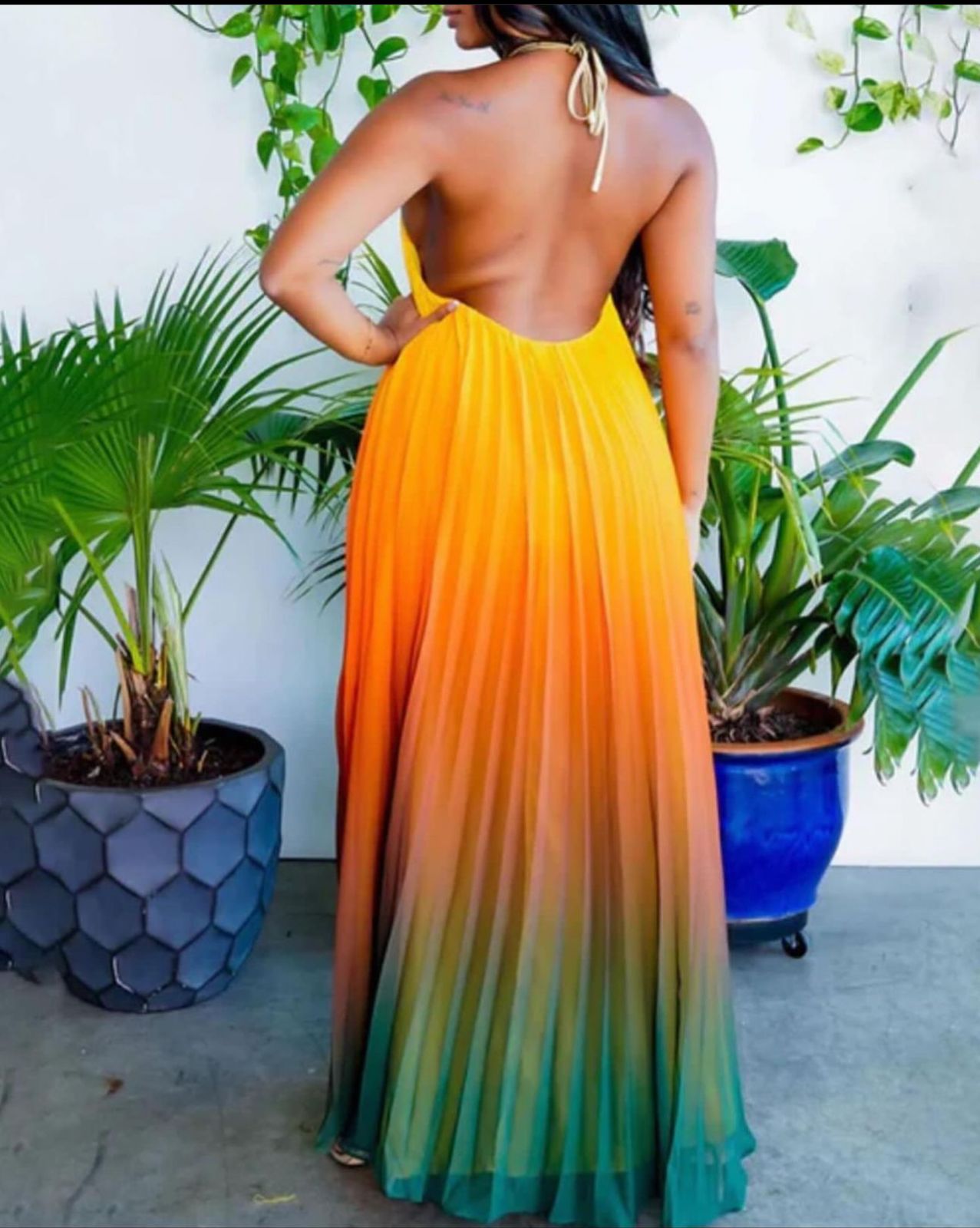 Yellow Ombre shade dress