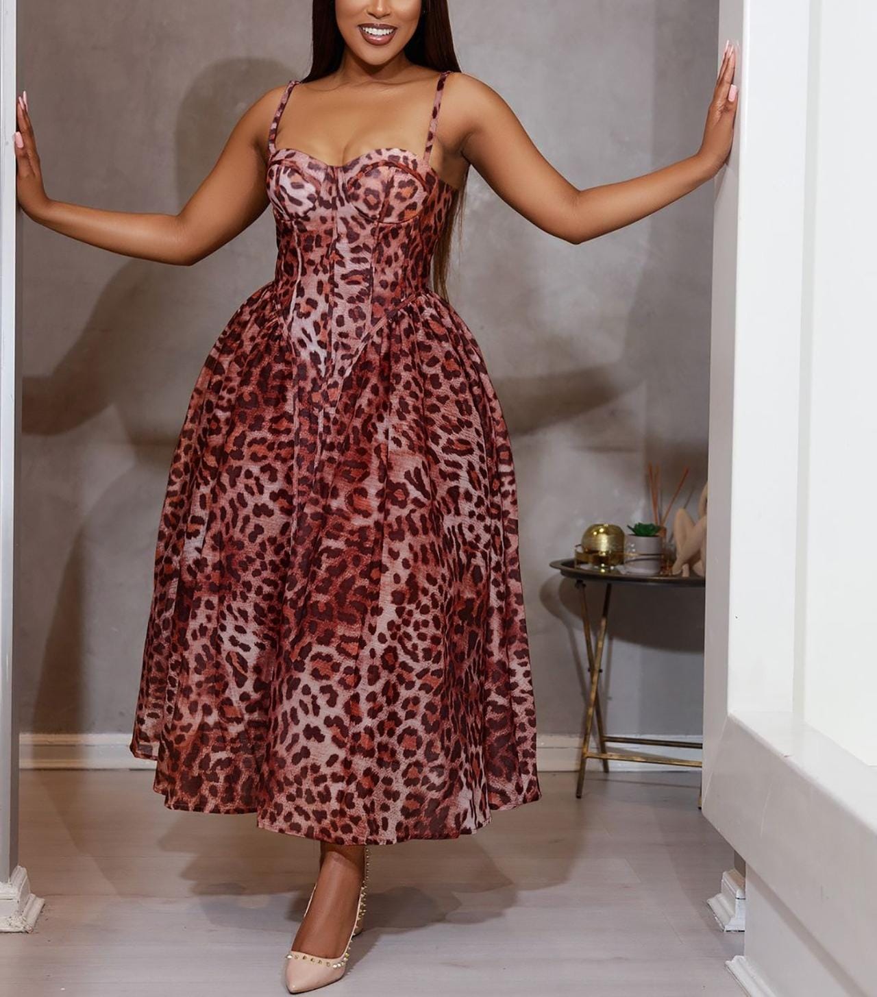 leopard print dress