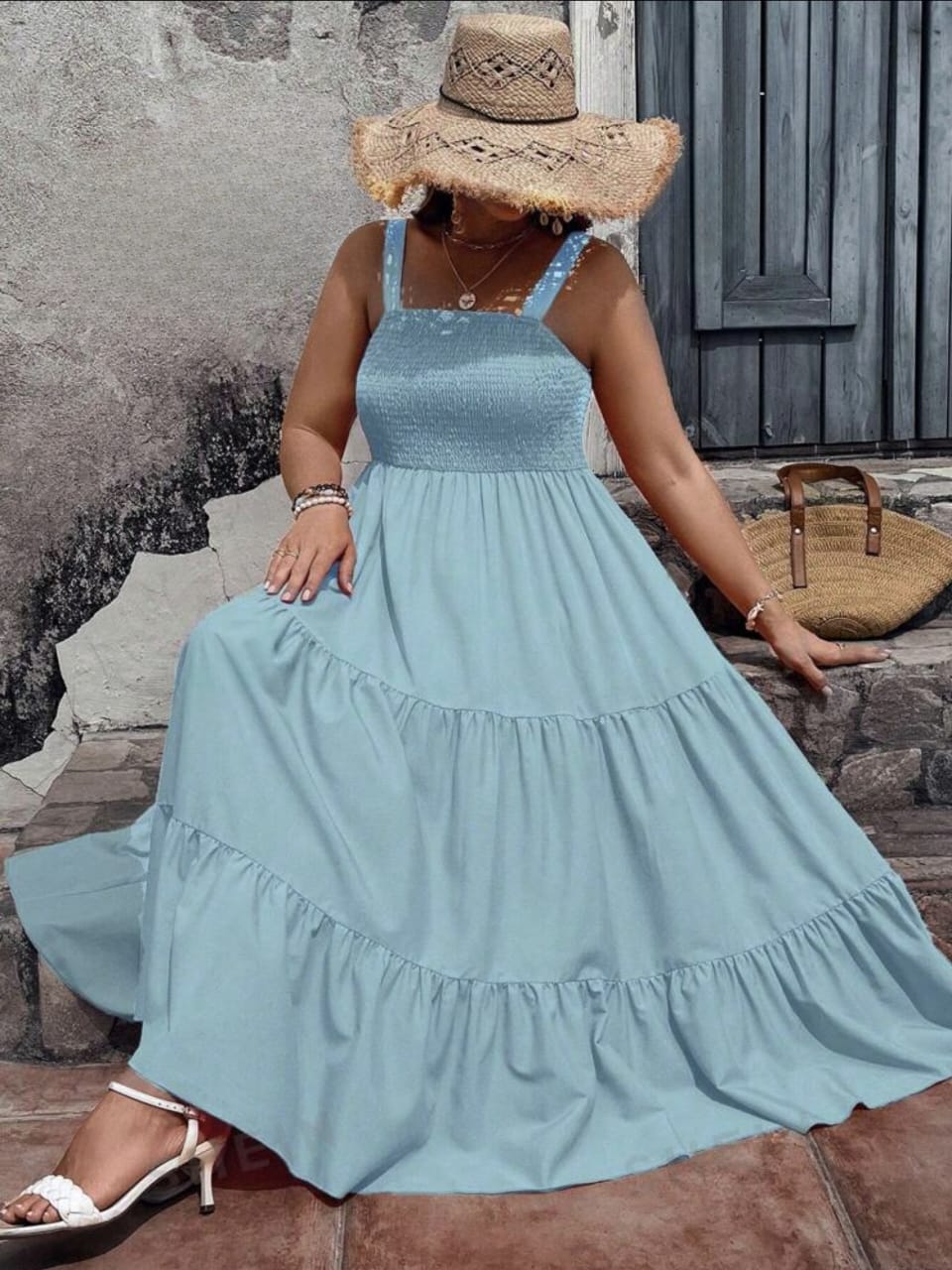 Elasticated Top sleeveless dress