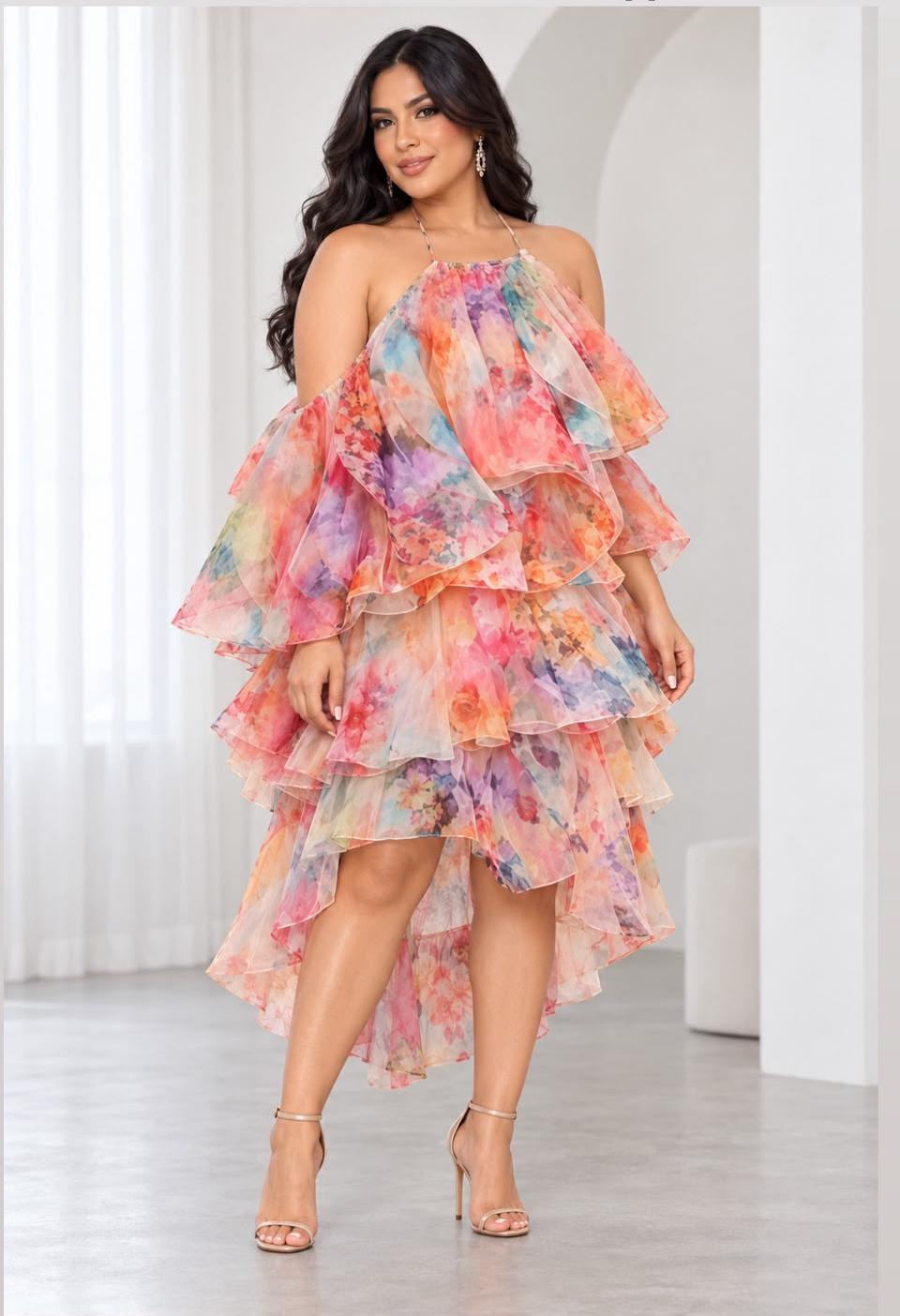 floral steps dress
