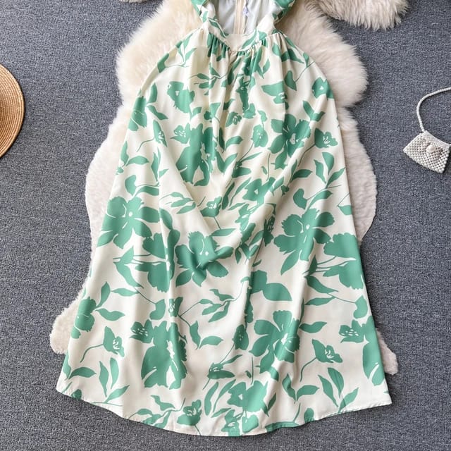 Sleeveless Open front relaxed dress