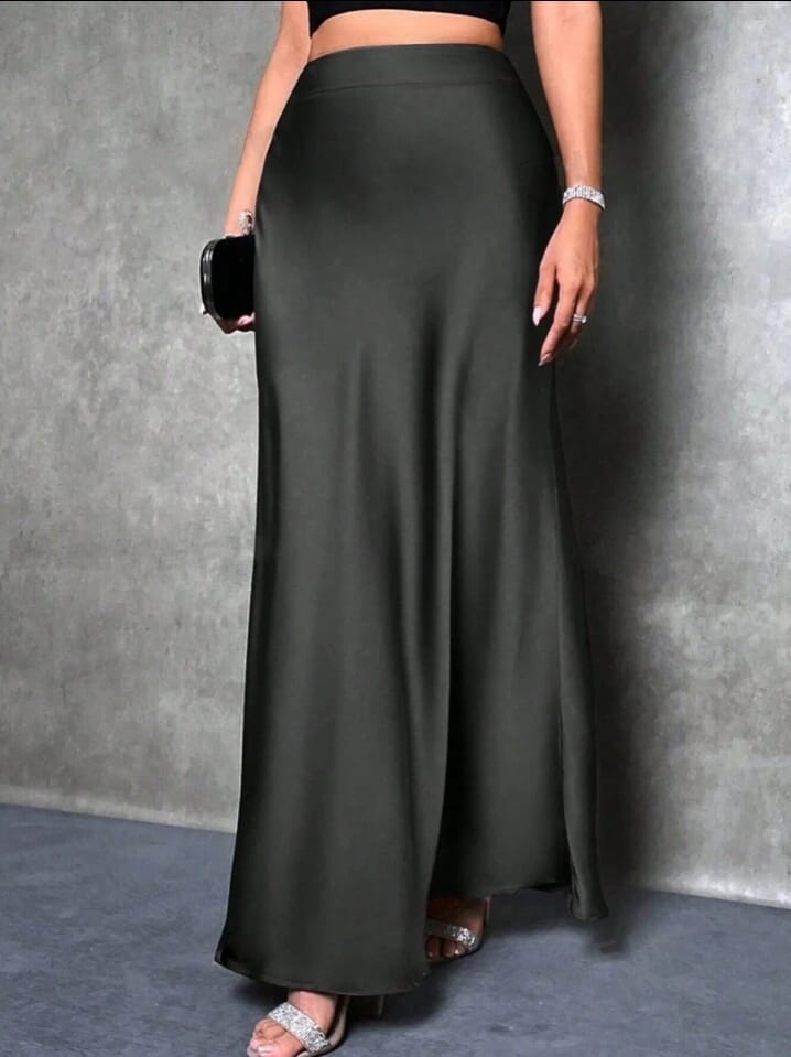 Satin casual skirts