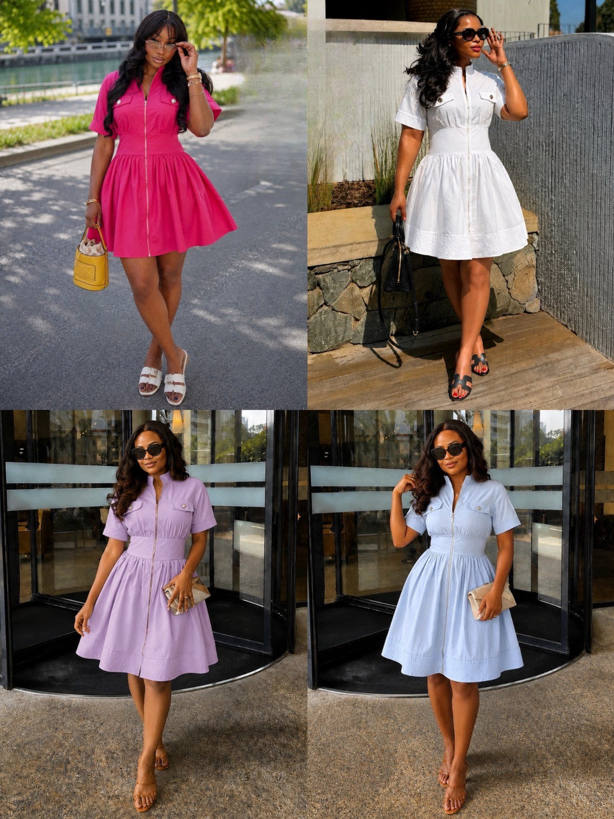 Short button dress