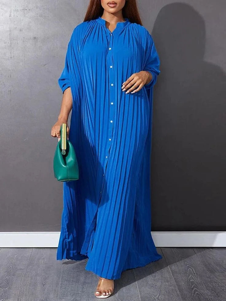Pleated Chiffon Dress