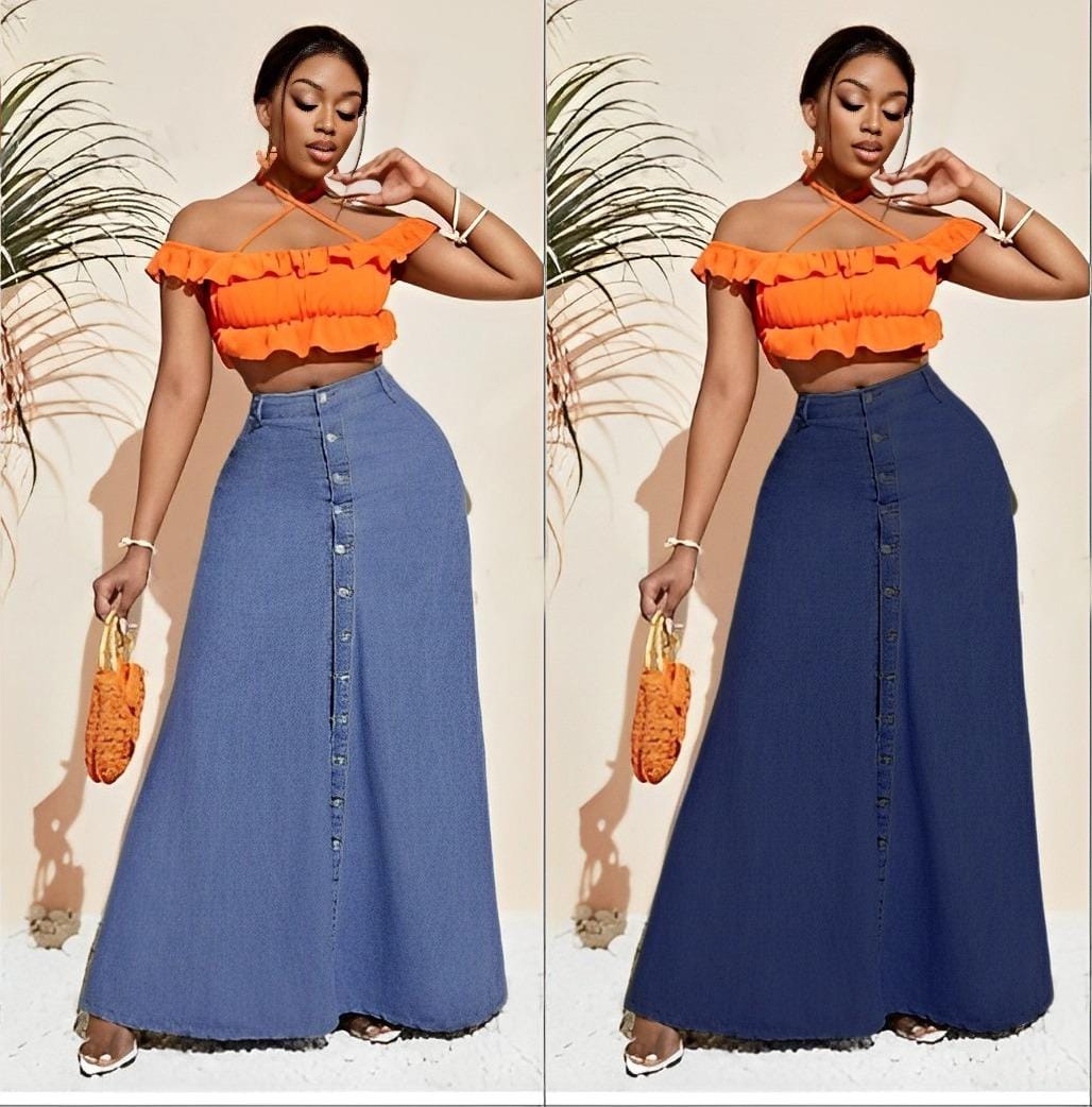 Maxi denim skirt south africa best sale