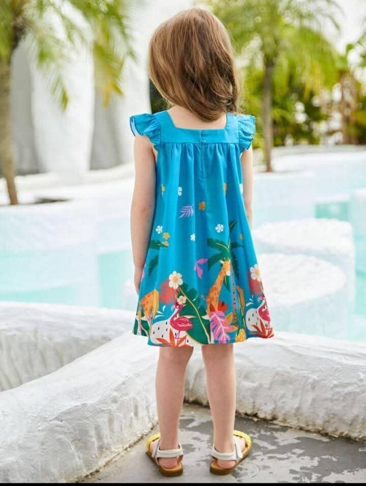 palm tree summer dress