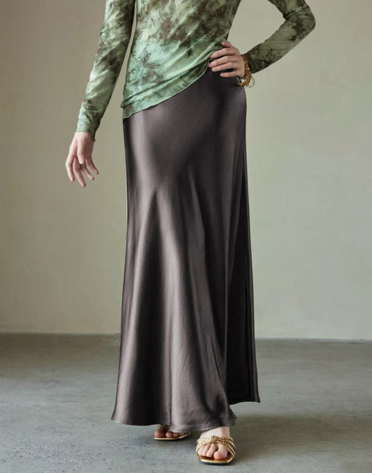 silk full length skirt