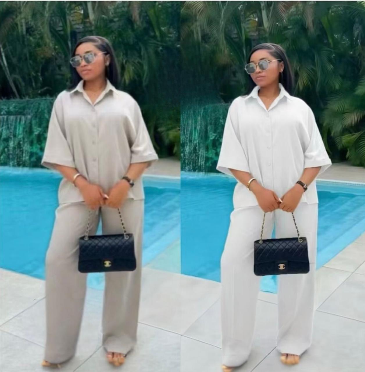 Linen twin set