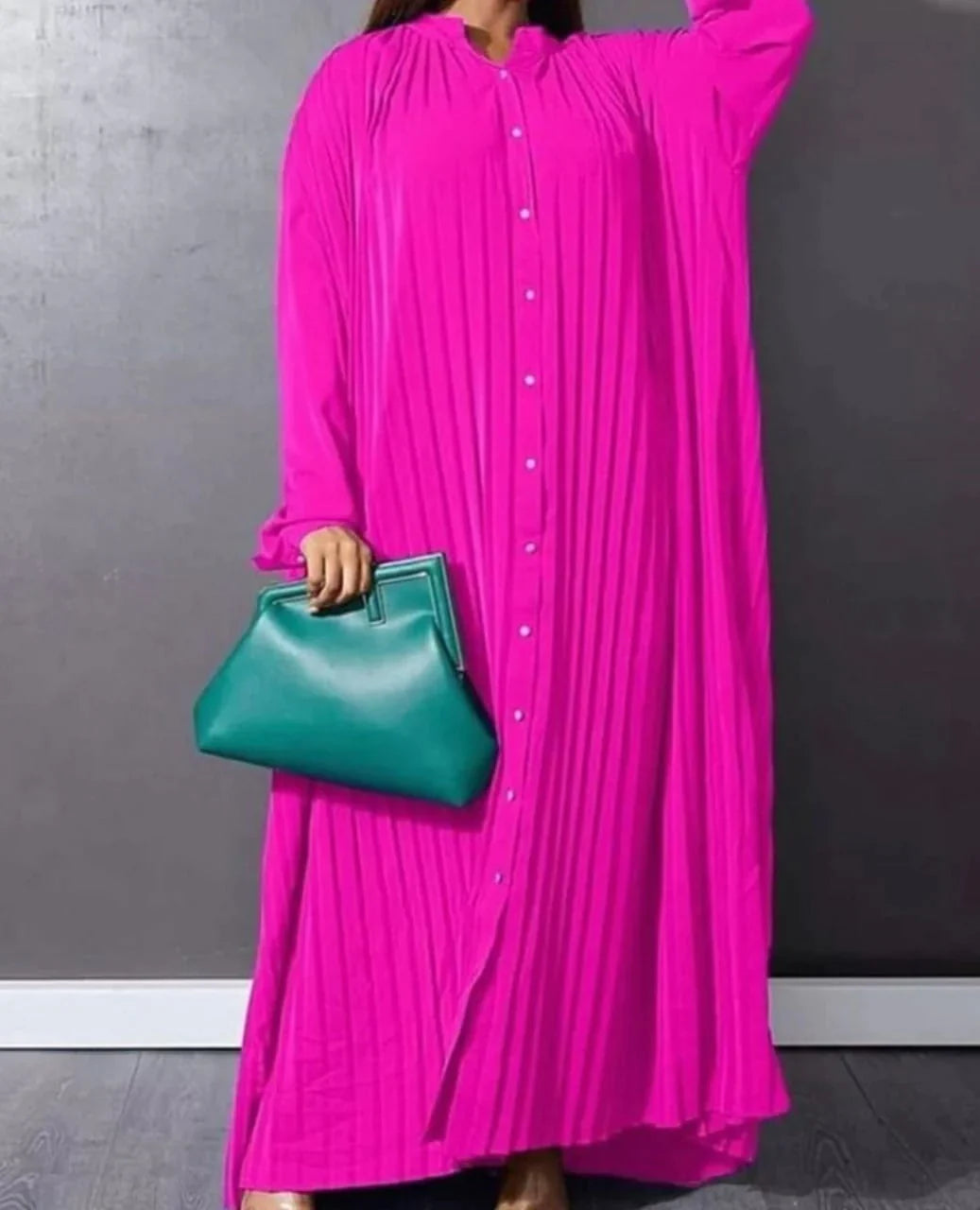 Pleated Chiffon Dress