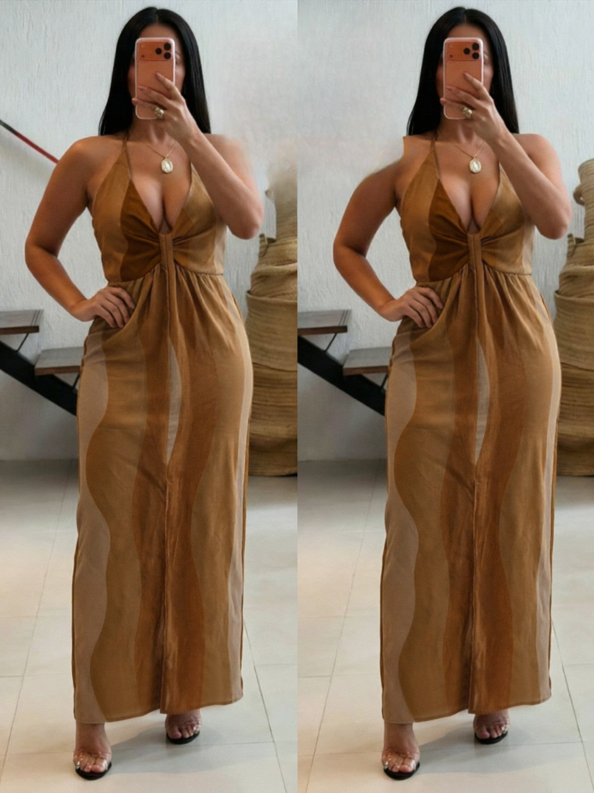 OPEN FRONT DRESS