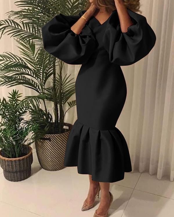 Puff Balloon sleeves dress
