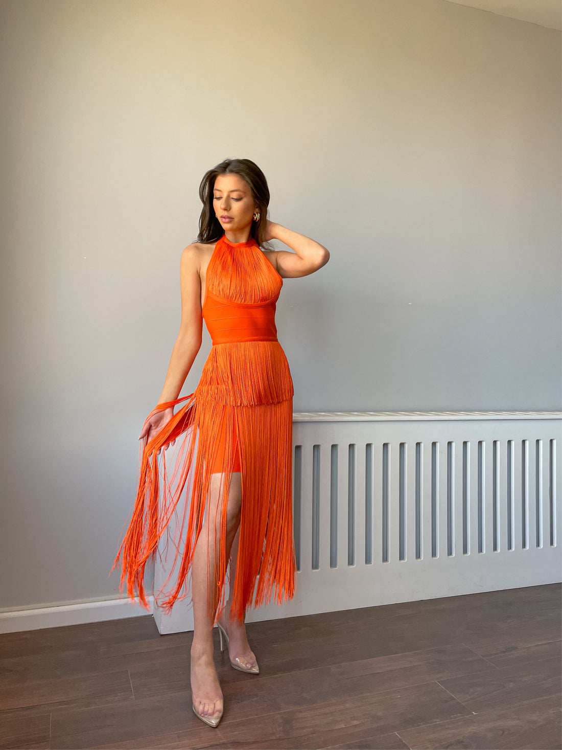 Sleeveless tassel dress