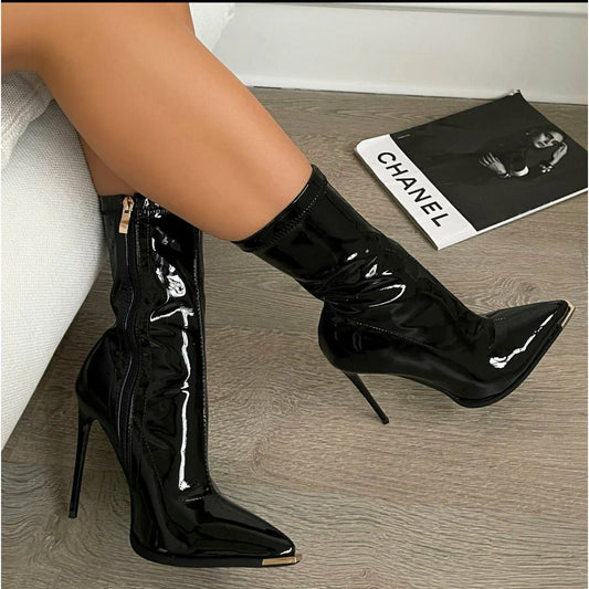Leather Shiny boots