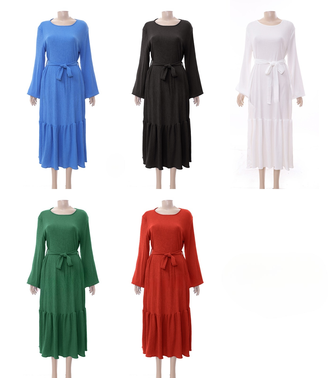 Cuff sleeve maxi dress