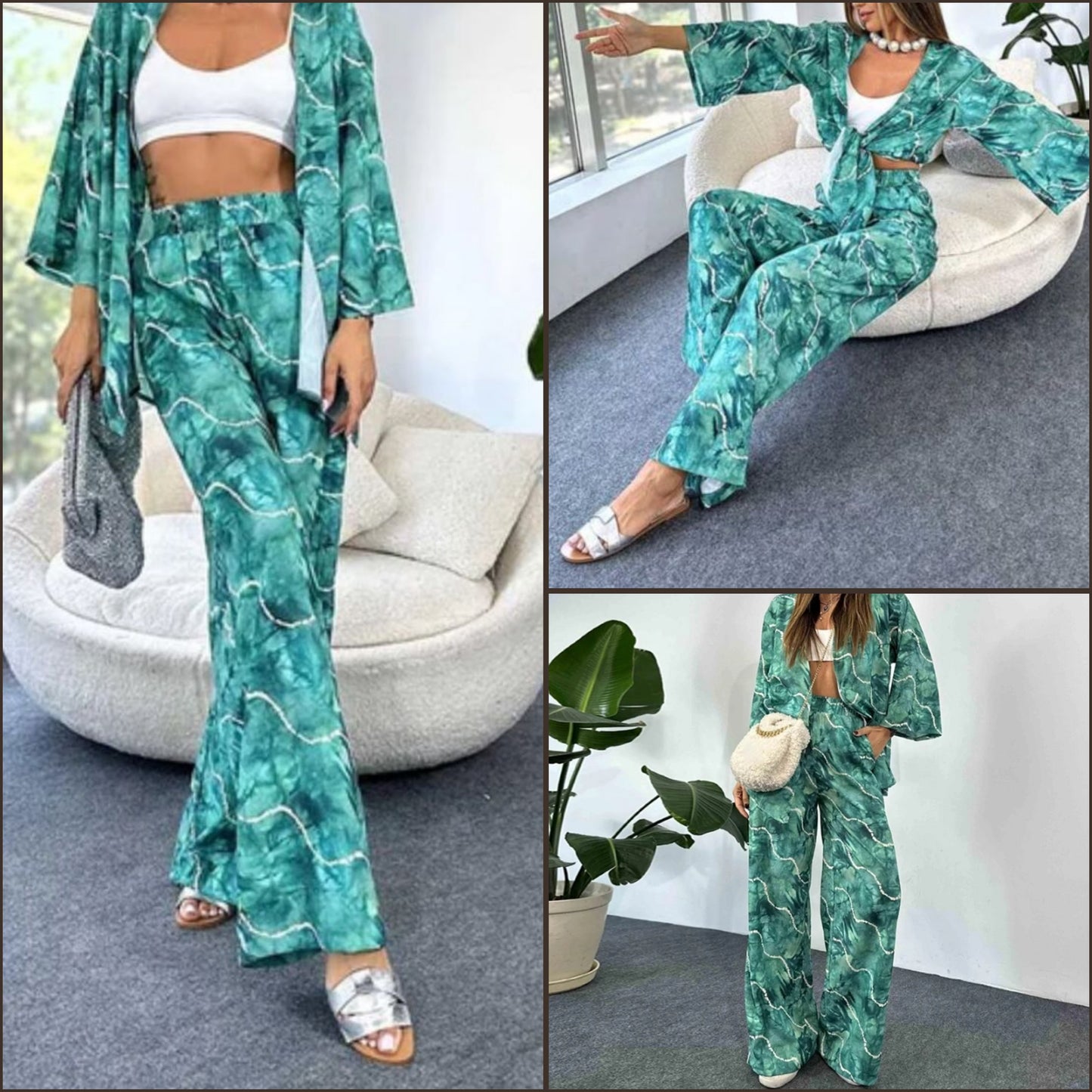Side Zip pants & matching top