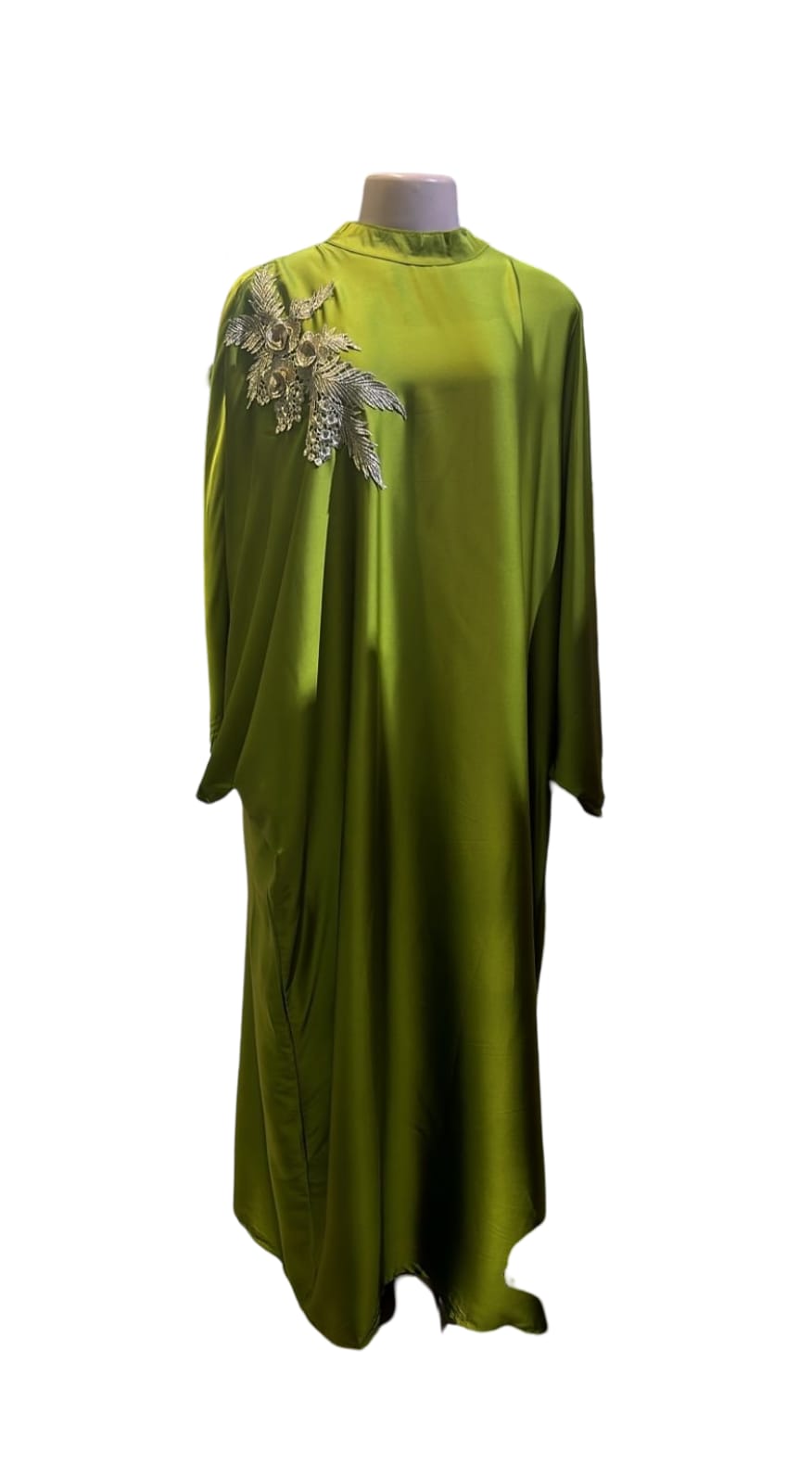 satin open dress