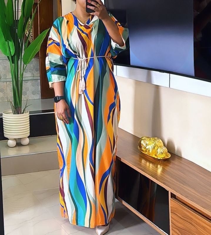 Color Block Maxi Dress