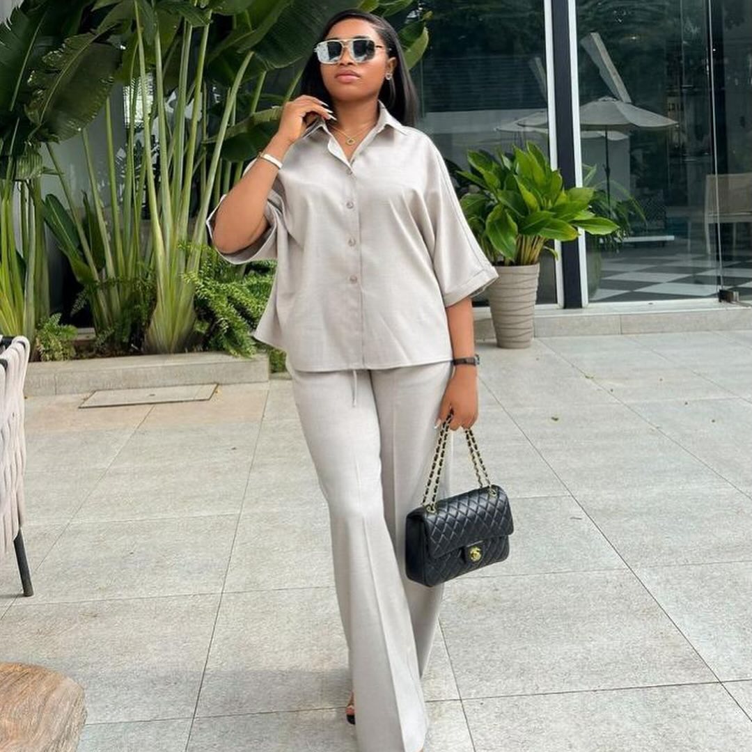 Linen twin set