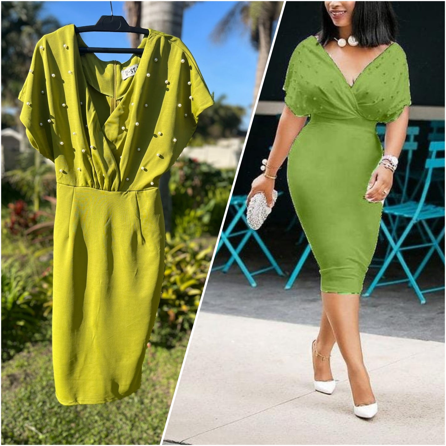 Pearls Top Bodycon dress