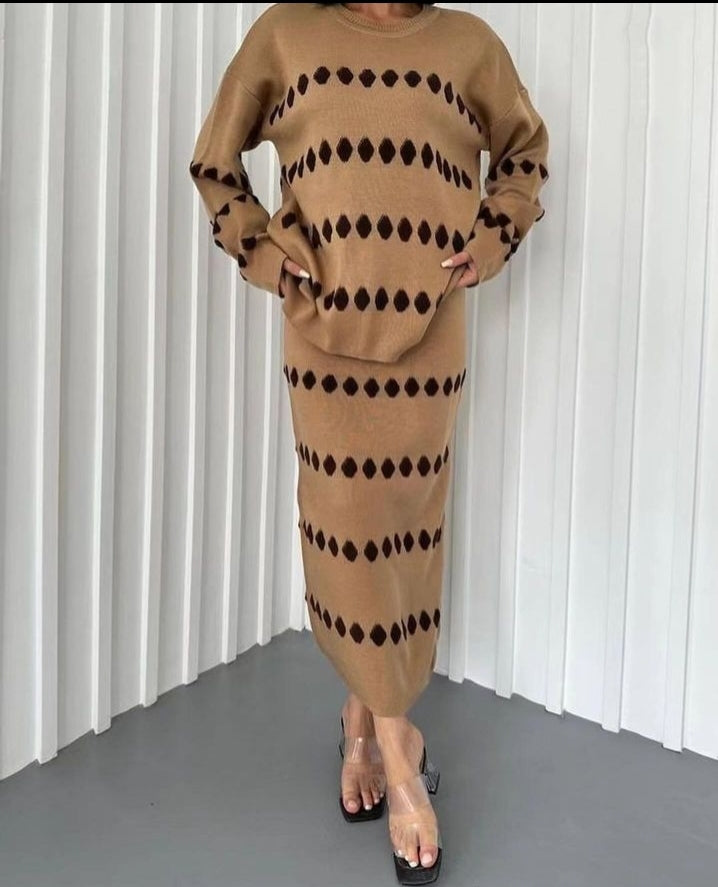 Polka jersey skirt set – ClothingCo