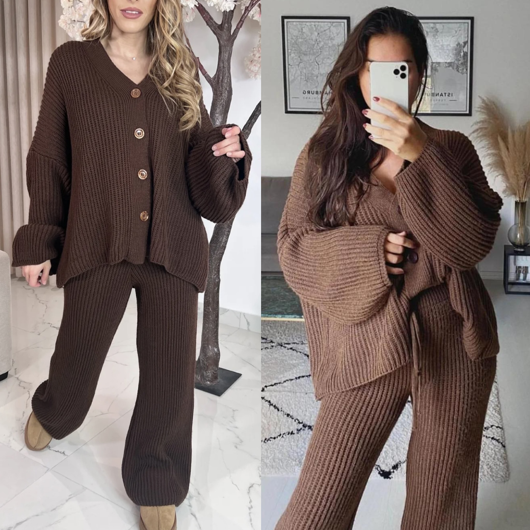 knit warm loose fit set