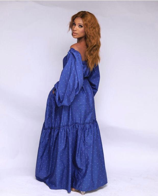 Blue flowy dress