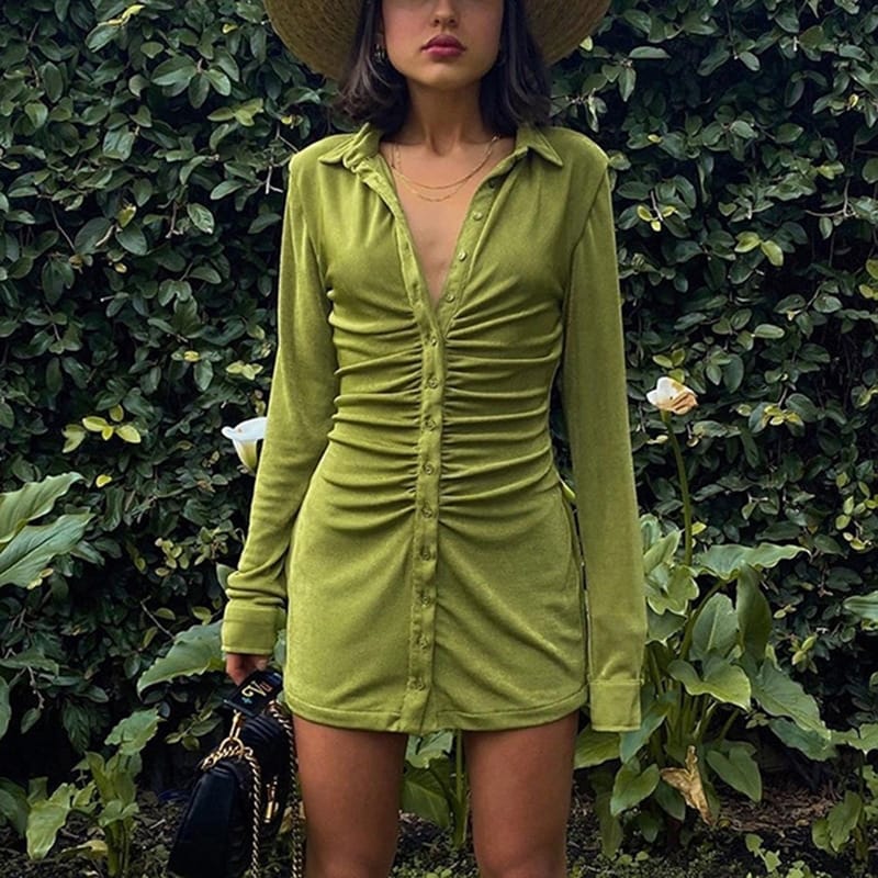 Roosh Button Down Midi dress