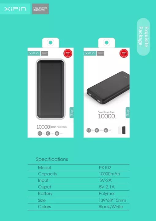 Xipin smart powerbank 10000mah.
