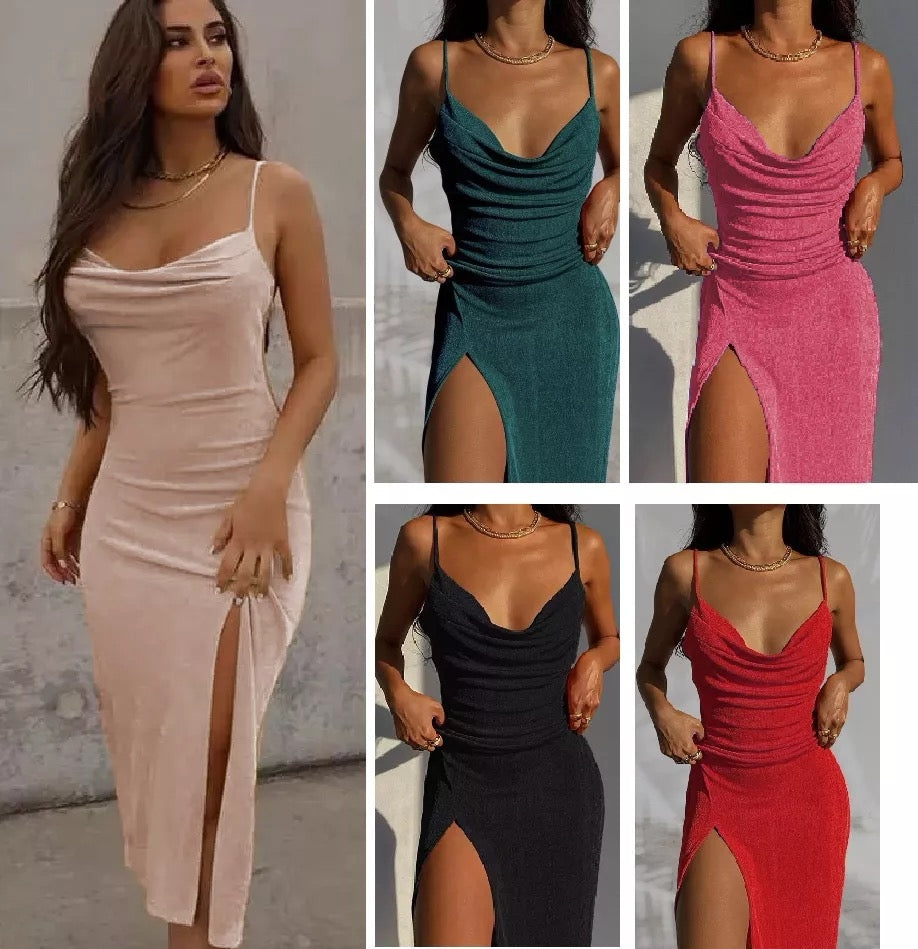 Bodycon strap dress.