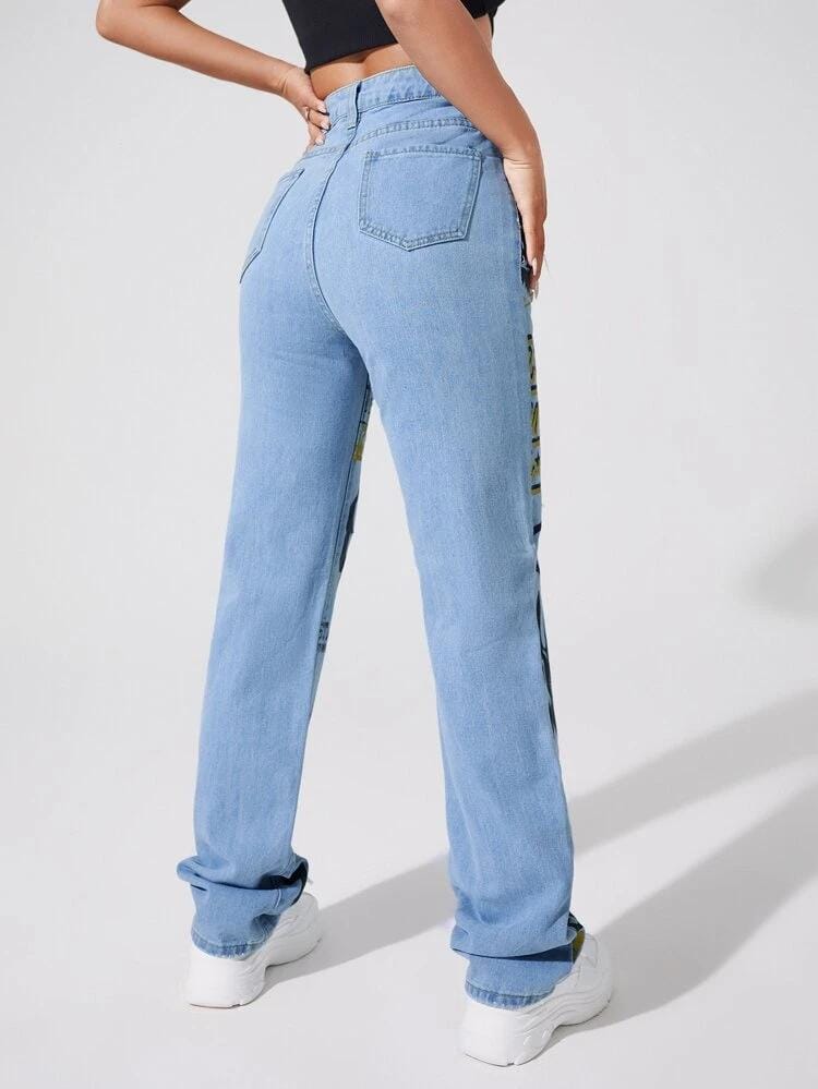 Printed Mom jean