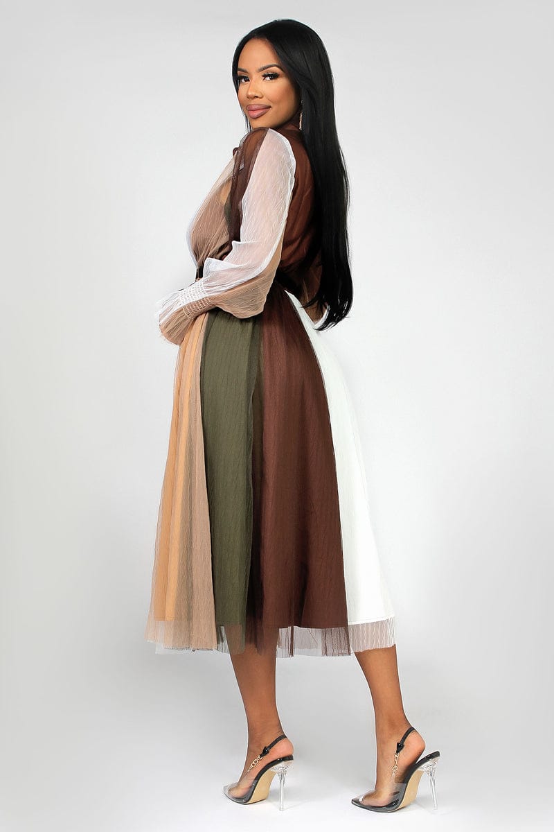 3 toned inner lined dress